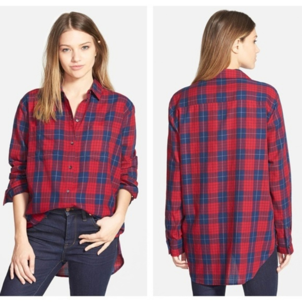 Madewell Edina Plaid Oversized Boyshirt